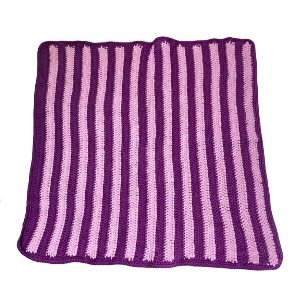 Homemade Vintage Crochet Afghan Granny Throw Blanket